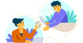 Illustration of generating a free pay stub online for employees