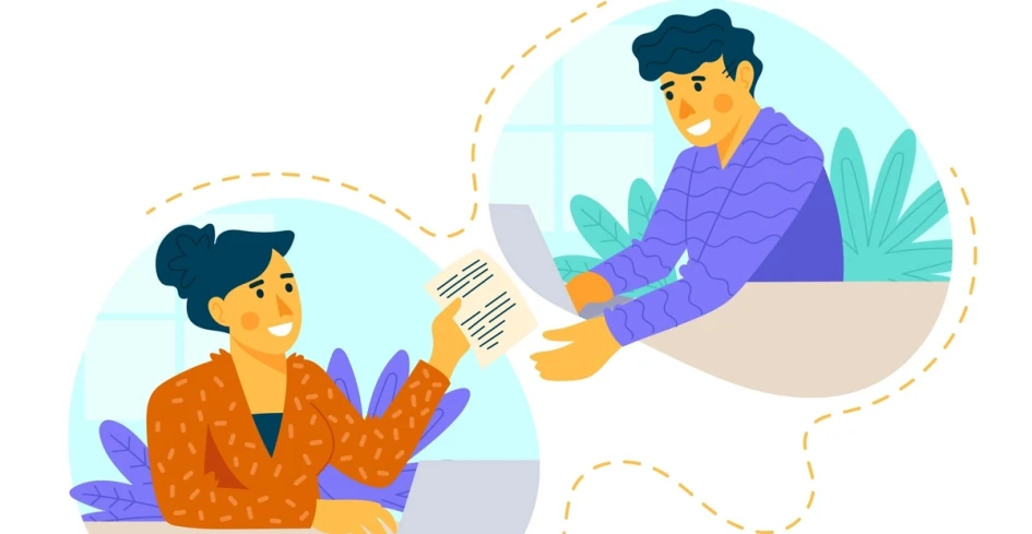Illustration of generating a free pay stub online for employees