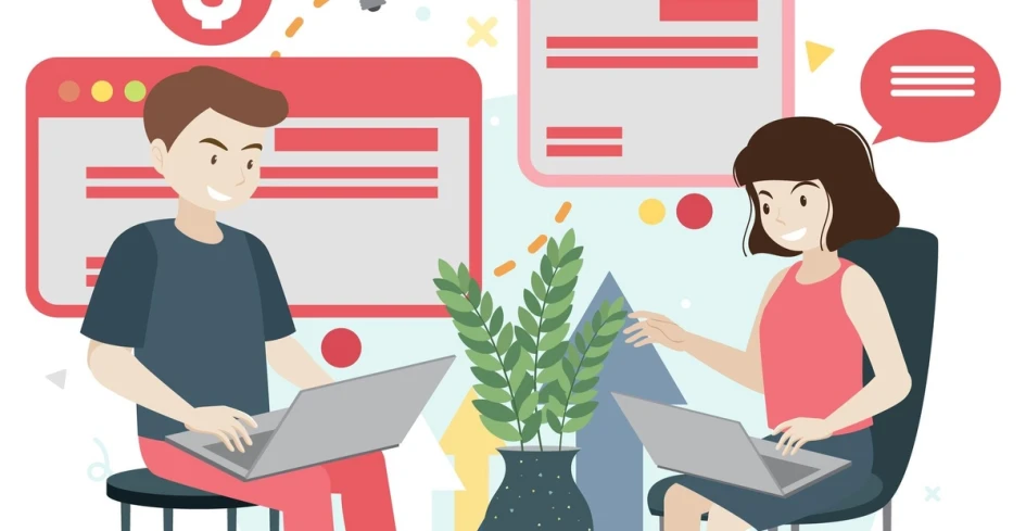 Illustration showing steps to get a paycheck stub with direct deposit details