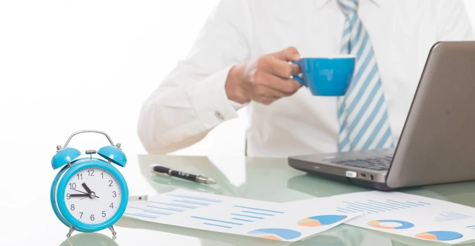 Small business employers managing paid time off policy illustration