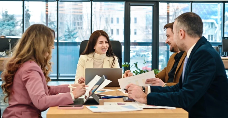 Illustration of an employer preparing and reviewing W2 forms for compliance